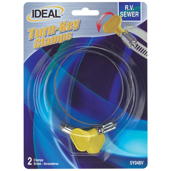 Ideal Ideal 5Y04858 Turn-Key Clamps for RV Sewer Hose - 2-1/2 in. to 3-1/2 in., Pack of 2 5Y04858